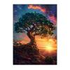 Nature Landscape Wall Art Western Sunset Scenery Canvas Painting Vintage Poster Print for Living Room Bedroom Wall Decor