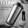 Pure Titanium Coffee Cup Lightweight Water Bottle Light Luxury Insulated Coffee Cup  Outdoor