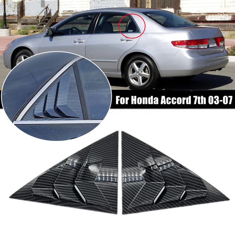 

Для Honda Accord 7-го поколения Седан 2003-2007 Пластик ABS Заднее окно Четверть Жалюзи Накладка Вентиляционное отверстие сбоку Отделка Автомобильные клейкие аксессуары