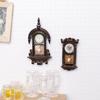 Zinc Zinc Alloy Material Dollhouse Wall Clock Movable Pendulum Pendulum Clock  Dollhouse Decor