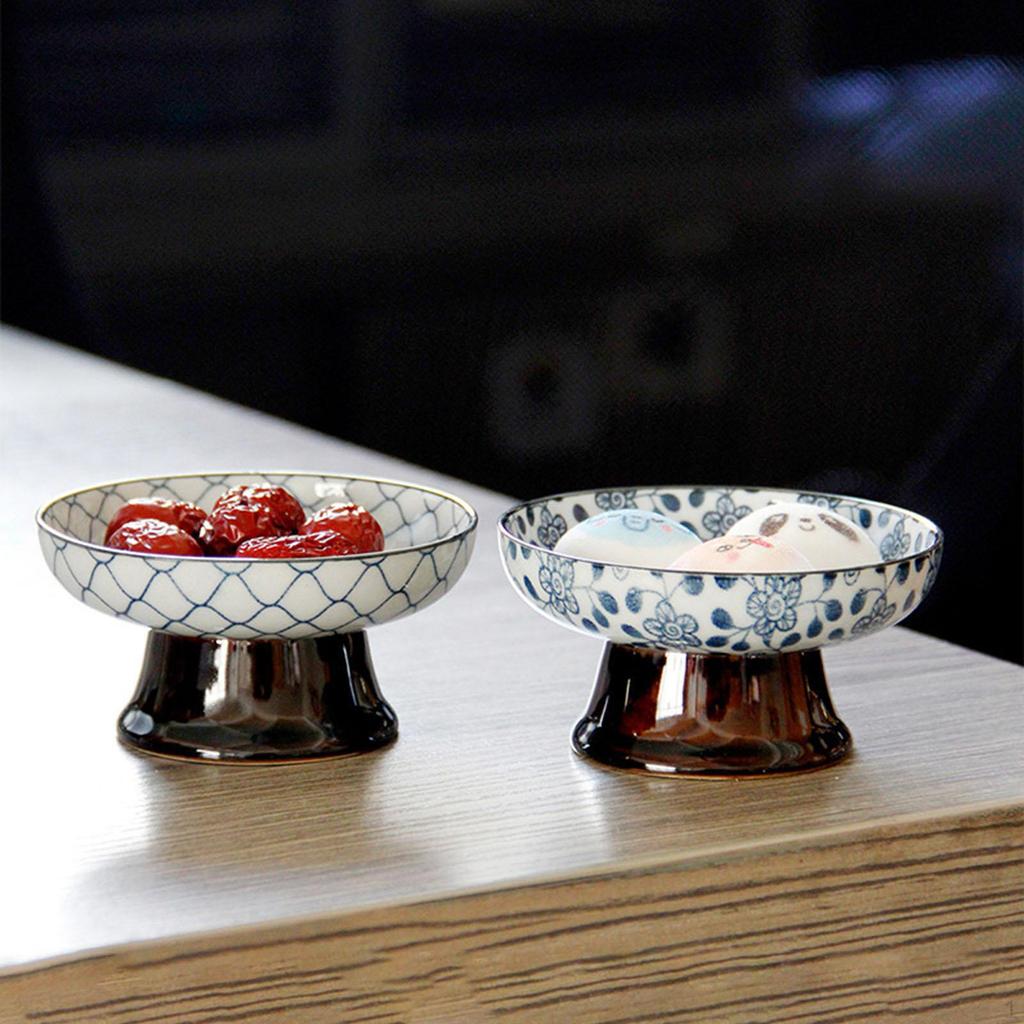 Ceramic Refreshment Tray Blue and White Ceramics Candy Plate Teapot Ring Dish