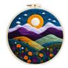 Sunset - Embroidery (Felting) with Worsted Wool