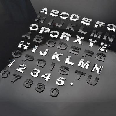 3D Metal Kendin Yap Şekillendirme Harfler Kelime Alfabe Amblem Çıkartmaları Rakamlar Etiketleme Araba Sticker Arka Bagaj Logosu Dijital Rozet Aksesuarları