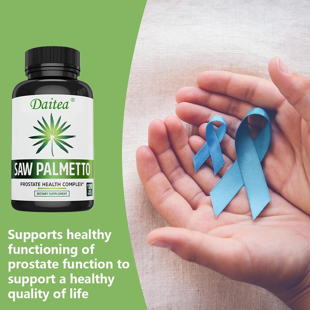 Saw Palmetto Capsules: Supports Prostate and Urinary System Health 120 Capsules