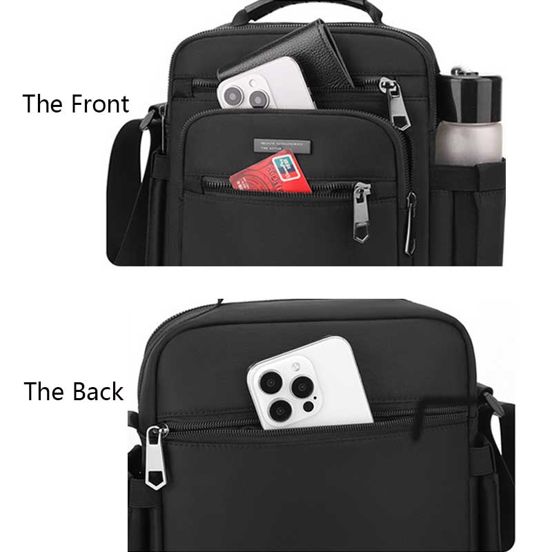 4 Layers Room Design Men Bags Handbag High Quality Crossbody Bag For Men Stylish Men's Handbag Shoulder Bag With Bottle Pocket
