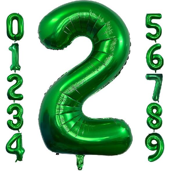 40 Inch Dark Green Number 5 Balloon Large Size Giant Jumbo Digit Mylar Foil Helium Dark Green Balloons for Birthday Party Celebration Decorations