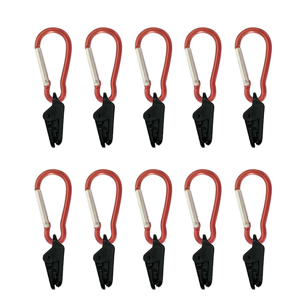10pcs Tent Clips Tent Accessories Outdoor Tarpaulin Clips Anti-wind Fixed Camping Tent Clamp Clips Crocodile Clip Plastic Hook