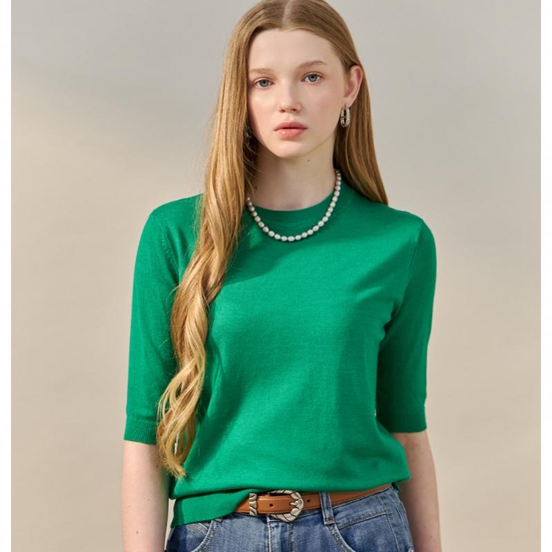 Maxza Basic Round Neck Half Sleeve Knit Zf04qk001na