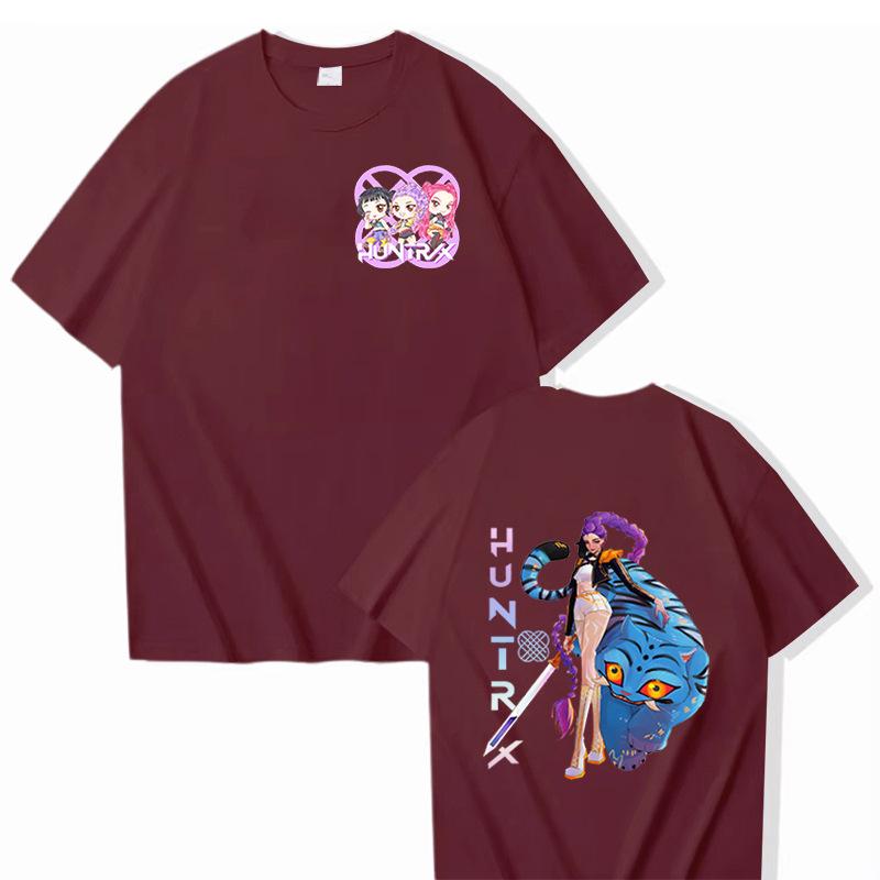 15 Colors K-Pop Demon Hunters T-Shirts Demonic Emblem Tee Shirt for Men Y2K Funny Plus Size Short Sleeve Clothes