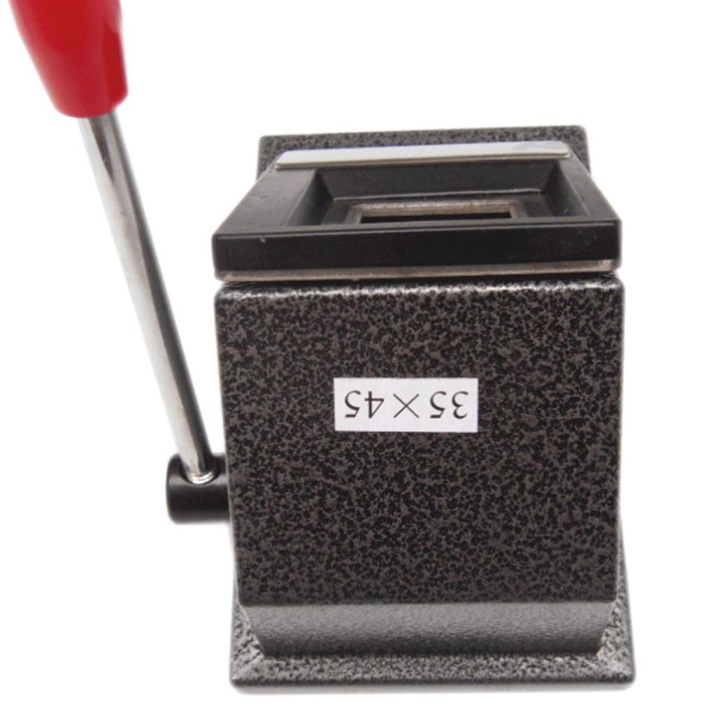 Manual Photo Cutter Punch Badge Button Maker 35x45mm Credit Card Cutting for Home Office PVC
