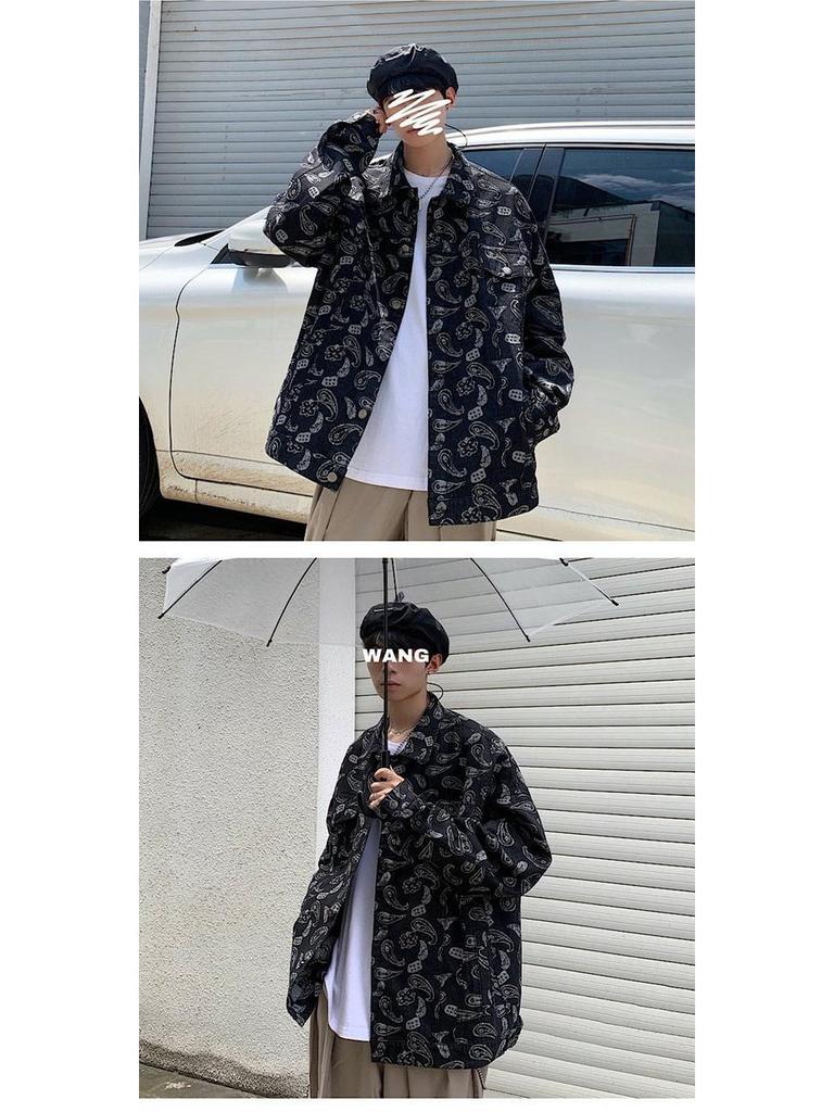 Herren Kapuzen-Jeansjacke - Frühling/Herbst Trendiger lockerer Schnitt im Hongkong-Stil