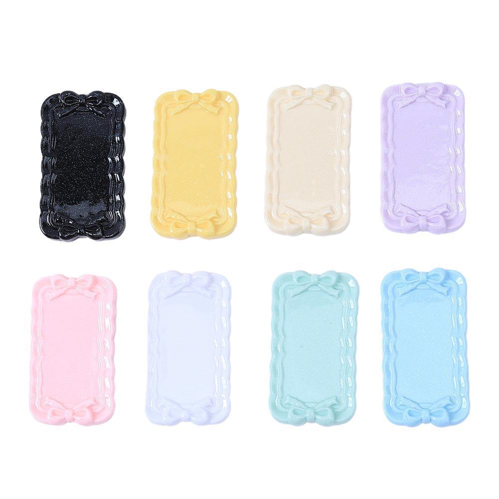 Tegneseriesløyfemønster harpiksplate for DIY hårnål og magnetlaging