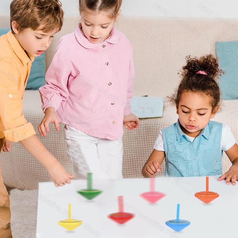 10/20Pcs Wooden Spinning Toys Mini Gyro Kids Birthday Party Favors Gift for Guests Pinata Goodie Bag Filler School Finger Game