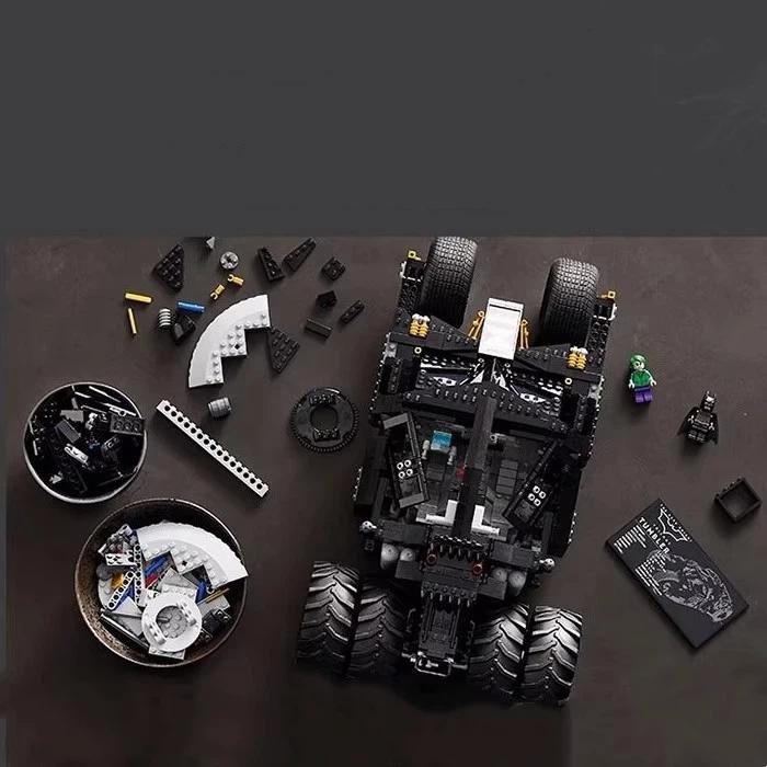 Batman Batmobile Building Blocks, Dark Knight Batman Batmobile Assembly Brick Model Toy