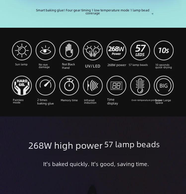 S8 Cartoon Doll High-Power 268W UV LED Nail Dryer Lamp