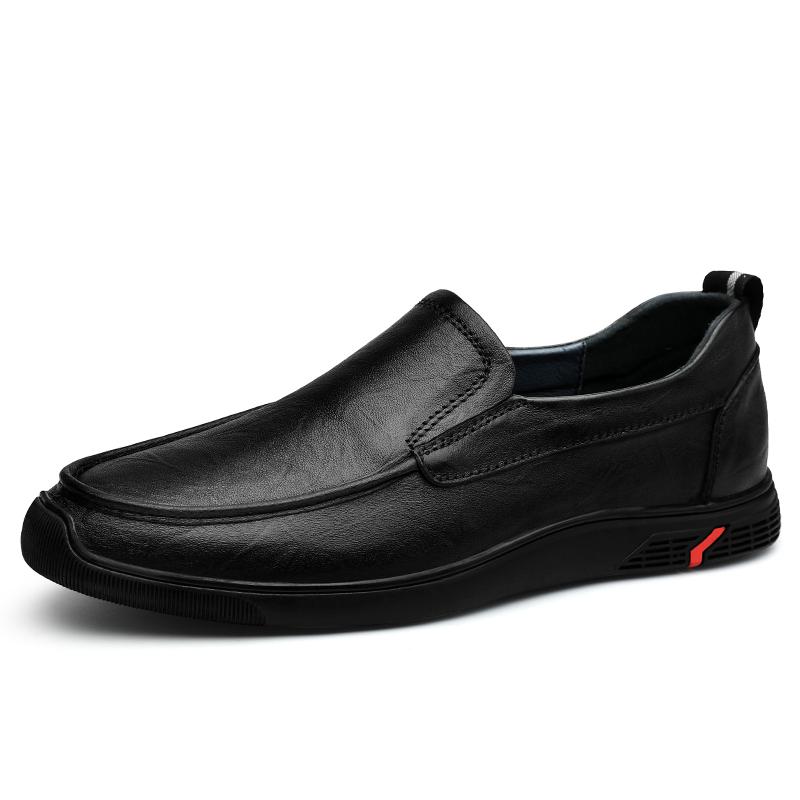 Fashion Genuine Leather Men Loafers Ultra-light Man Slip-on Flats Handmade Casual Shoes Comfy Leather Moccasins Soft-Soled Driving Shoes