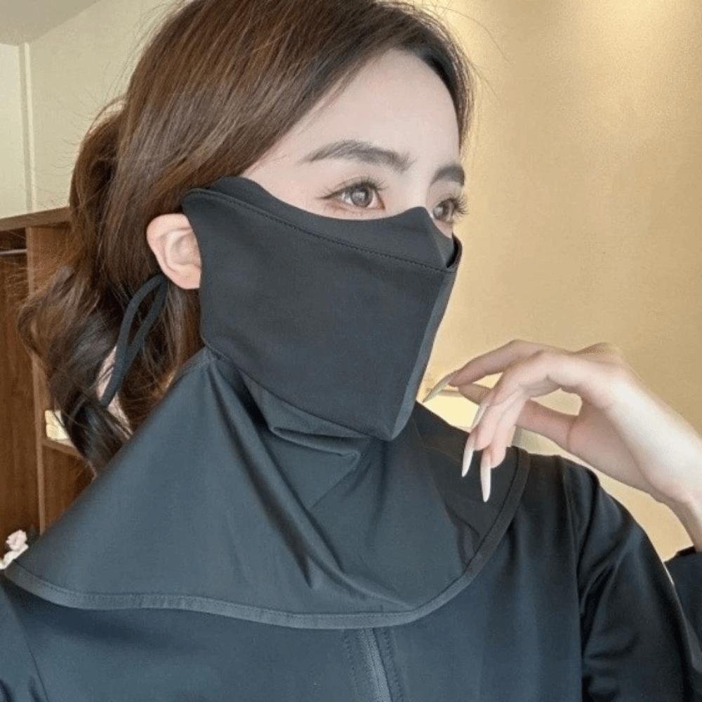 Integrated Shawl Ice Silk Face Mask Lightweight Design Sun-shading Mask  Fishing