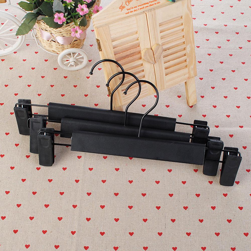Frosted Non-slip Plastic Trouser and Skirt Hanger with Clips for Clothing Stores