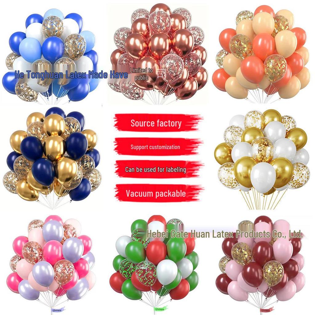 Neues Jahr Matt Glitzer Metallisch Latex Ballon Set für Dekorative Foto Atmosphäre