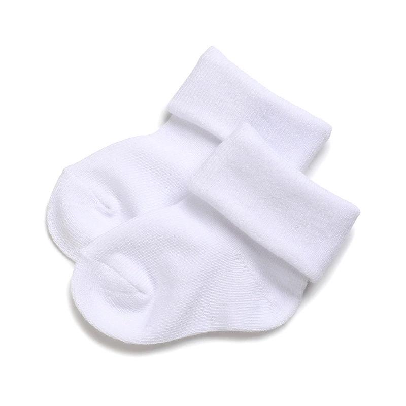 

Gold Cross Turn-Up Baby Socks, One Size 0-1 Year Old