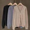 New ArriVals Open Run Women Tone Down Solid V Neck Viscose Knit Cardigan