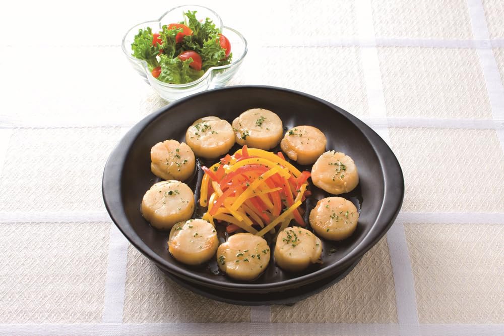 Ishigaki Grill Master Ceramic Round Plate with Lid, 3767, Black