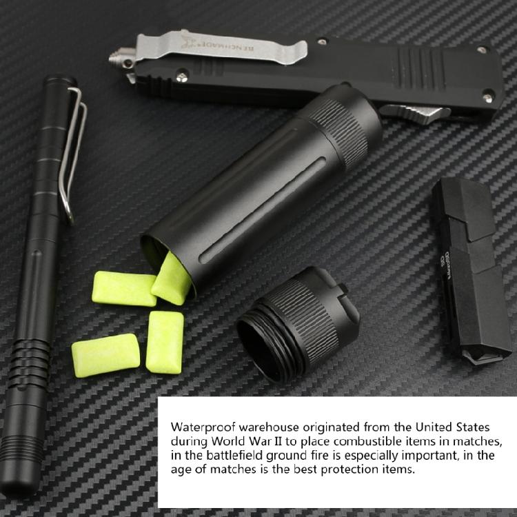 Waterproof Pill Box Survival Outdoor Pill Bottle Container Sealed Capsule Holder