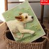 DIY Framed Pearl Painting Kit with Running Cute Dog 5D Sparkling Bead Art Canvas Ready to Display Home Decor Modern Wall Art Gift Idea