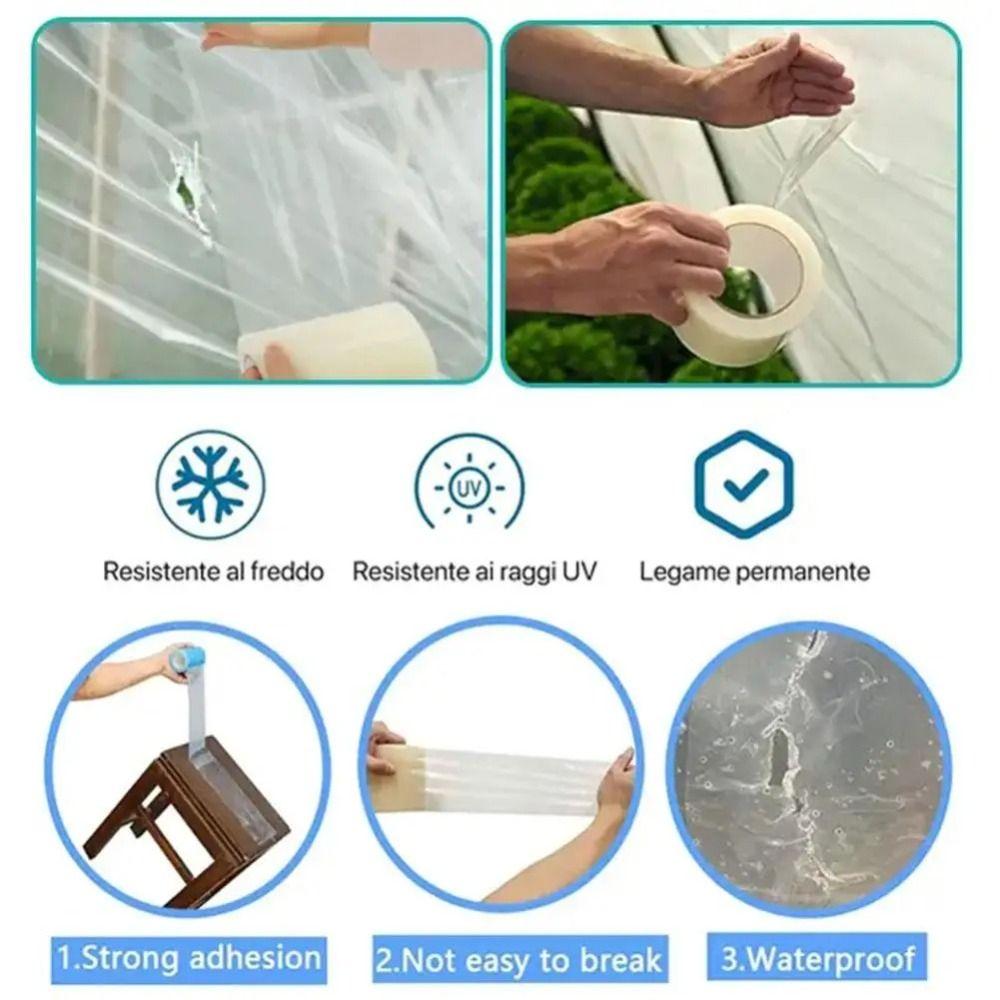 Strong Adhesion Greenhouse Repair Patch Transparent Greenhouse Cover New Plastic Sheeting Tape