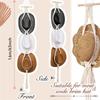 AEE4-Hat Hangers Boho Hat Rack Hat Hanger Back Of Door Hat Organizer Hanging Hat Decoration