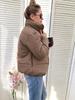 Winter Puffer Jacket Women Solid Autumn Short Coat Cotton Padded Junior Outwear Simple Design Invisible Pocket -5centigrade