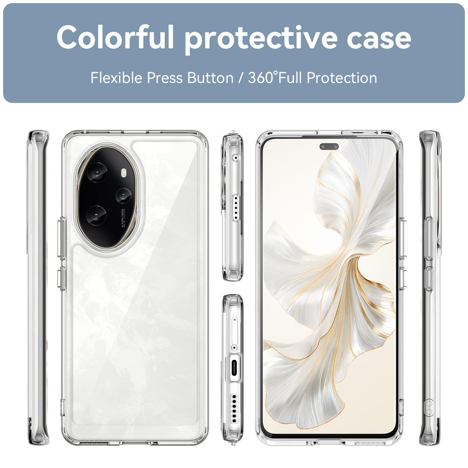 

For Honor 100 Pro 5G Phone Case Crystal Series Electroplated Phone Cover (Big Rear Lens Hole) A