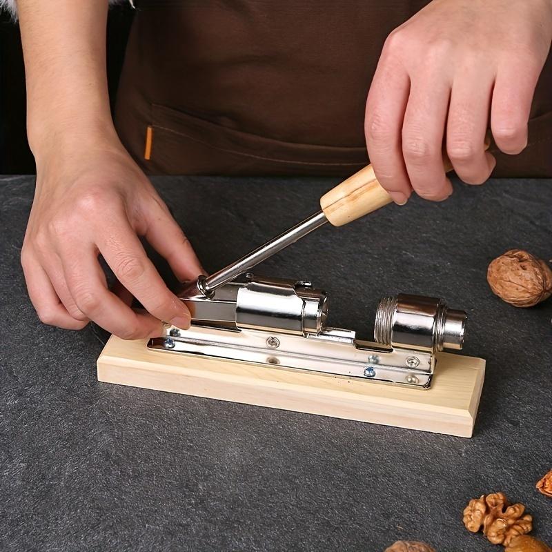 Heavy Duty Stainless Steel Nut Cracker with Efficient Lever Mechanism Powerful Crushing Mechanism for Walnuts,Hazelnuts,Almonds,Christmas Gifts