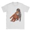 Novelty Baby Macaque Hugging Punch Monkey TShirt for Men O Neck Cotton T Shirts Short Sleeve Tee Shirt Gift Idea Tops