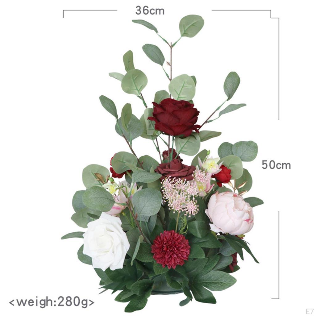 Artificial Flower Bouquets Faux Flowers Tables Decoration Vase Decor Wedding Centerpiece Table