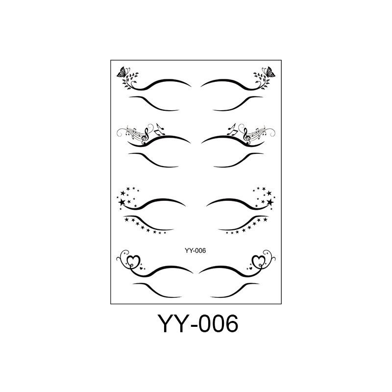 Waterproof Disposable Eyeshadow & Eyelash Tattoo Stickers - Sweatproof, Easy to Clean