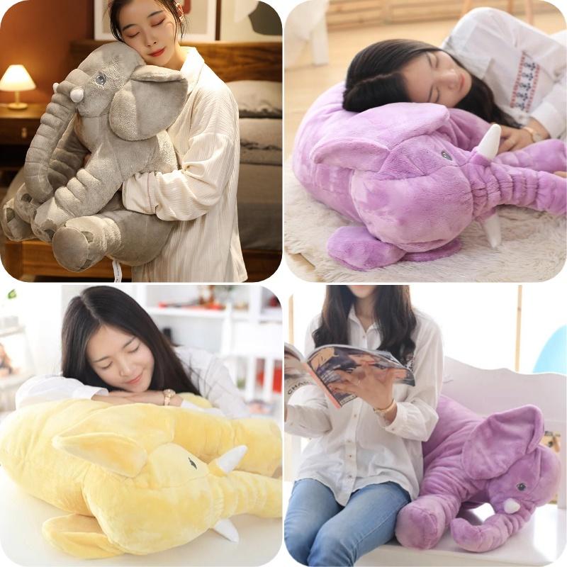 Super Soft Plush Elephant Toy Pillow For Kids' Sleep And Play 40cm-80cm