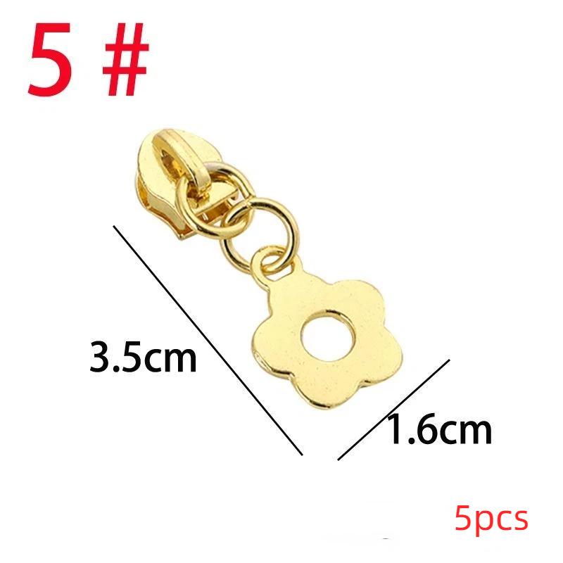 Star Zipper Slider Puller 5Pcs Lightweight Functional Replace Zip Head for Daily Jacket Backpack Purse Nylon Zips Repair