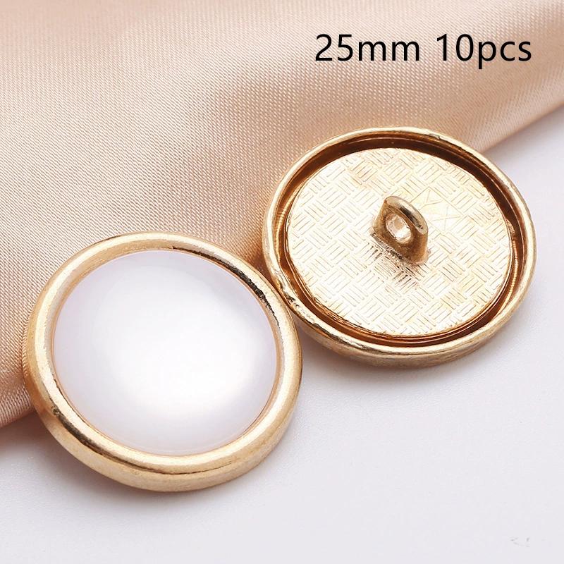 10Pcs 18/20/25Mm Flower Pearl Rhinestones Plastic Shank Buttons For Women Garment Jacket Sweater Handmade Sewing Accessories