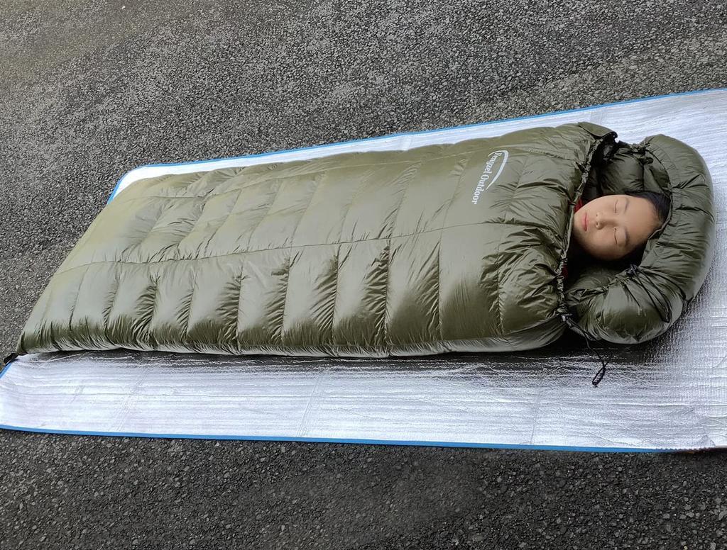 Fengzel Neuester 3D-Steppschlafsack mit abnehmbarer Gänsedaune Premium-Daunenbein Extremkälteschutz für Zuhause und Notfallvorsorge