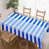 Blue White Stripes Rectangle Tablecloth for Table Decor Kitchen Dining Waterproof Reusable Tablecloth for Table Dining Room