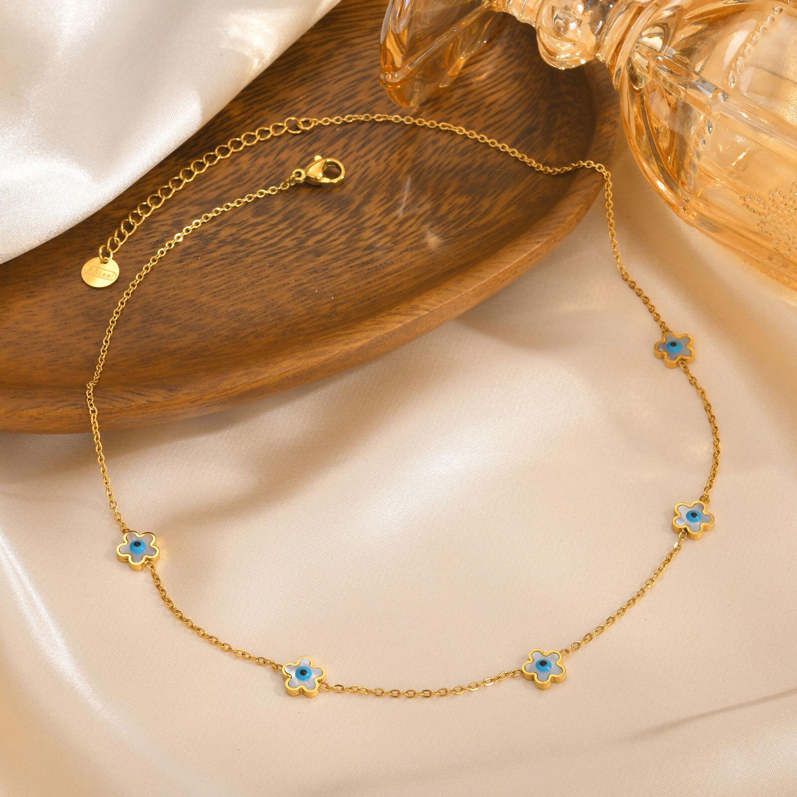 

Evil Eye Choker Necklace, Charms Blue Eye Protection Necklace for Women, Lucky Jewelry Gift