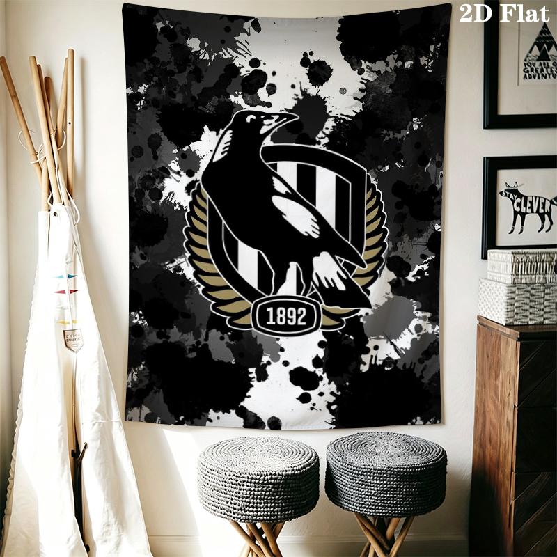 Collingwood Wall Tapestry Aesthetic Wall Hanging Printed Fabric Blanket Decorative Tapestries for Bedroom Living Room Home Decor