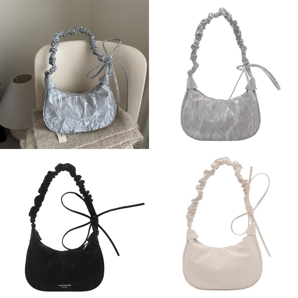 Minimalist Pu Small Shoulder Bag With Zipper Closure Ideal For Casual Outings
