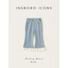 Insbobo Girls' Pants 2025 Autumn New Style Baby Girl Jeans Girls' Flared Pants Fashionable Spring and Autumn Children's Clothing