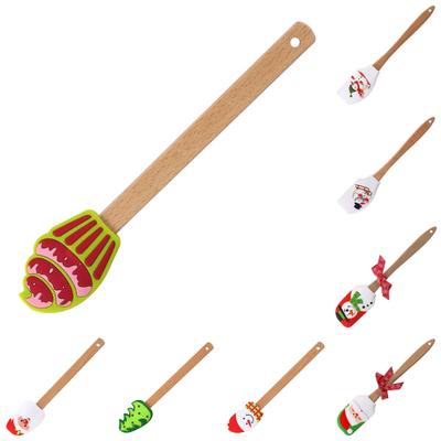 Spatule à Beurre Résistance Haute Température Thème Noël Silicone Pain Pâtisserie Grattoir à Beurre Outil de Cuisine