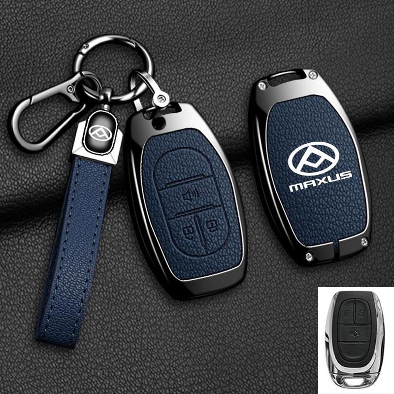 Zinc Alloy Leather Car Key Case Cover For Maxus G50 Plus D60 G10 G20 RV V90 T60 T70 EUNIQ5 Auto Key Shell Keychain Accessories