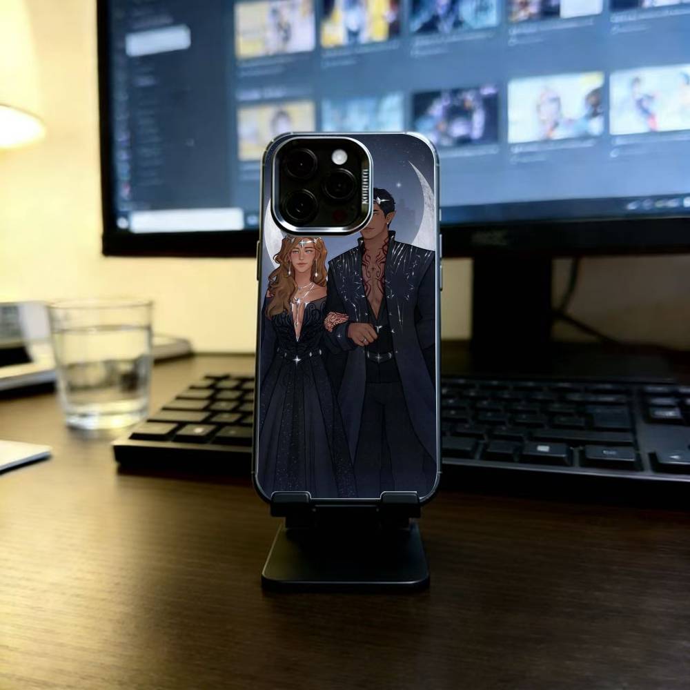 

Acotar A Court of Mist and Fury Phone Case For iPhone 17,16,15,14,13,12,11 Plus,Pro Max,XS,Colorful Silver Black Cover iPhone12Pro
