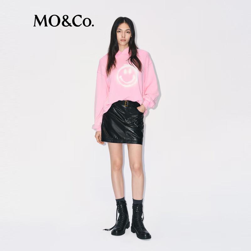 MO&Co. Women's Solid Hooded Sweatshirt