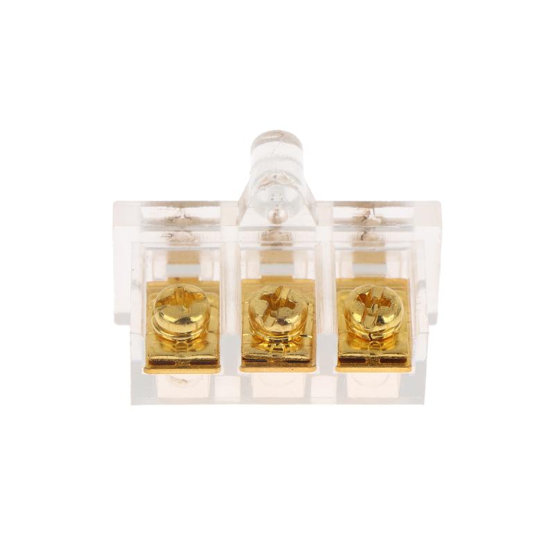3P Transparent Gold-Plated Terminal Block Shock Resistant 3-Pole Wire Clamp for Elevator Electrical System Repair Factory Equipment Wiring
